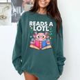 Axolotl Books Readsalotl Reading Bookworm Boys Girls Comfort Colors Sweatshirt Chalky Mint Axolotl Books Readsalotl Reading Bookworm Boys Girls Comfort Colors Sweatshirt Chalky Mint