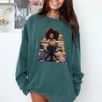Back To School Afro Melanin Girl Reading Book Bookworm Comfort Colors Sweatshirt Chalky Mint Back To School Afro Melanin Girl Reading Book Bookworm Comfort Colors Sweatshirt Chalky Mint