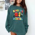 Back To School Checkered Book Pencil Groovy Teacher Student Comfort Colors Sweatshirt Chalky Mint Back To School Checkered Book Pencil Groovy Teacher Student Comfort Colors Sweatshirt Chalky Mint