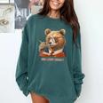 Bear Reading Book Glasses Library Zoo Teacher School Animal Comfort Colors Sweatshirt Chalky Mint Bear Reading Book Glasses Library Zoo Teacher School Animal Comfort Colors Sweatshirt Chalky Mint