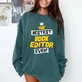 Best Book Editor Job Occupation Premium Tri-Blend Comfort Colors Sweatshirt Chalky Mint