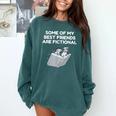 Some Of My Best Friends Are Fictional Book Lover Nerd Comfort Colors Sweatshirt Chalky Mint