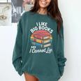 I Like Big Books Cannot Lie Librarian Reading Teacher Comfort Colors Sweatshirt Chalky Mint