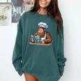 Bigfoot Reading a Cookbook Comfort Colors Sweatshirt Chalky Mint