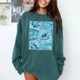 Blue Comic Book Blue Graphic Comfort Colors Sweatshirt Chalky Mint