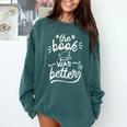 The Book Was Better Reader Teacher Librarian Reading Lovers Comfort Colors Sweatshirt Chalky Mint