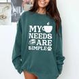 Book Coffee Dog Book My Needs Are Simple Men Women Kids Comfort Colors Sweatshirt Chalky Mint Book Coffee Dog Book My Needs Are Simple Men Women Kids Comfort Colors Sweatshirt Chalky Mint