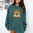 A Book A Day Keeps Reality Away Reading Comfort Colors Sweatshirt Chalky Mint