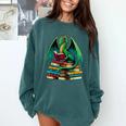 Book Dragon Reading Books Comfort Colors Sweatshirt Chalky Mint