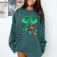 Book Dragon Reading Fantasy Comfort Colors Sweatshirt Chalky Mint