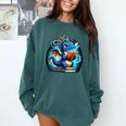 Book Dragon Reading Lover Comfort Colors Sweatshirt Chalky Mint