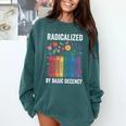 Book Flower Radicalized By Basic Decency Feminist Leftist Comfort Colors Sweatshirt Chalky Mint Book Flower Radicalized By Basic Decency Feminist Leftist Comfort Colors Sweatshirt Chalky Mint