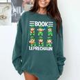 Book Leprechaun St Patrick's Day Library Librarian Reading Comfort Colors Sweatshirt Chalky Mint Book Leprechaun St Patrick's Day Library Librarian Reading Comfort Colors Sweatshirt Chalky Mint