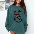 Book Lover Bookworm Reading Books Dragon Comfort Colors Sweatshirt Chalky Mint