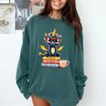 Book Lover Cute Baby Dragon Reading Comfort Colors Sweatshirt Chalky Mint