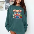 Book Lover Reading Pig Comfort Colors Sweatshirt Chalky Mint Book Lover Reading Pig Comfort Colors Sweatshirt Chalky Mint