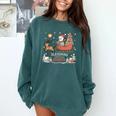 Book Lovers Winter Sleighing Through Stories Tee Premium Tri-Blend Comfort Colors Sweatshirt Chalky Mint