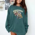Book Reading Dinosaur T-Rex Dino Bookworm Comfort Colors Sweatshirt Chalky Mint