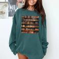Book Book Shelves Library Comfort Colors Sweatshirt Chalky Mint