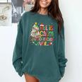 Book Tree All Is Calm Said No Teacher Ever Christmas Comfort Colors Sweatshirt Chalky Mint