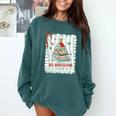 All Booked For Christmas Book Xmas Tree Coquette Bow Lights Comfort Colors Sweatshirt Chalky Mint All Booked For Christmas Book Xmas Tree Coquette Bow Lights Comfort Colors Sweatshirt Chalky Mint