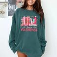 All Booked For Valentine Book Reading Women Girl Teacher Comfort Colors Sweatshirt Chalky Mint