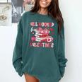 All Booked For Valentines Book Coffee Teacher Women Comfort Colors Sweatshirt Chalky Mint