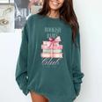Bookish Babes Club Cute Pink Book Stack With Bow Comfort Colors Sweatshirt Chalky Mint Bookish Babes Club Cute Pink Book Stack With Bow Comfort Colors Sweatshirt Chalky Mint