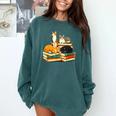 Bookish Cat Lover Cute Reading Squad Books & Kittens Love Comfort Colors Sweatshirt Chalky Mint Bookish Cat Lover Cute Reading Squad Books & Kittens Love Comfort Colors Sweatshirt Chalky Mint