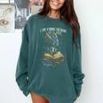 Bookish Quote I Am a Book Dragon Not a Worm Reading Book Comfort Colors Sweatshirt Chalky Mint
