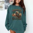 Bookish Retro Western Cowgirl Texas Book Lover Novel Reader Comfort Colors Sweatshirt Chalky Mint