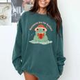 Bookmarks Are For Quitters Frog Reading Book Graphic Comfort Colors Sweatshirt Chalky Mint
