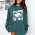 Bookmarks Quote Library Book Reader Comfort Colors Sweatshirt Chalky Mint
