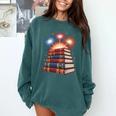 Books Fireworks 4th Of July Bookworm Patriotic Reader Comfort Colors Sweatshirt Chalky Mint
