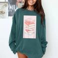 Books Flowers Art Flower Stack Pastel Feminine Comfort Colors Sweatshirt Chalky Mint
