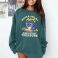 Books Are My Greatest Treasure Kawaii Dragon Reading Books Comfort Colors Sweatshirt Chalky Mint
