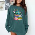 Books It's Okay To Be Kind Yellow Mental Health Day Kids Comfort Colors Sweatshirt Chalky Mint