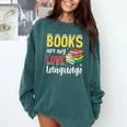 Books Are My Love Language Stack Comfort Colors Sweatshirt Chalky Mint