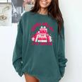 Books Are My Love Language Valentine Book Lover Comfort Colors Sweatshirt Chalky Mint
