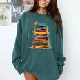 Books Painting Colorful Art Abstract Graphic Books Comfort Colors Sweatshirt Chalky Mint