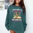 Books And My Savannah Cat Owner Savannah Cat Lover Comfort Colors Sweatshirt Chalky Mint