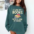 I Like My Books With a Side Of Panic Thriller Comfort Colors Sweatshirt Chalky Mint I Like My Books With a Side Of Panic Thriller Comfort Colors Sweatshirt Chalky Mint