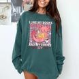 I Like My Books Spicy And My Coffee Icy Librarian Comfort Colors Sweatshirt Chalky Mint