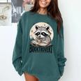 Booktrovert Raccoon Reading And Coffee For Book Lover Comfort Colors Sweatshirt Chalky Mint Booktrovert Raccoon Reading And Coffee For Book Lover Comfort Colors Sweatshirt Chalky Mint
