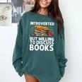 Bookworm Art For Men Women Book Reading Lover Bookish Comfort Colors Sweatshirt Chalky Mint