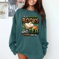 Bookworm If It Involves Books And Tea Lover Reading Premium Tri-Blend Comfort Colors Sweatshirt Chalky Mint