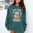 Bookworm Just A Girl Who Loves Books Comfort Colors Sweatshirt Chalky Mint Bookworm Just A Girl Who Loves Books Comfort Colors Sweatshirt Chalky Mint