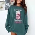 Bookworm Library Banned Book -Adults Short Sleeve Modern Crew Neck Small Straight Imported They Didn't Ban Books They Banned Thinking Comfort Colors Sweatshirt Chalky Mint