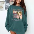 Buy Me Books And Tell Me I'm Pretty Book Lover Tee Comfort Colors Sweatshirt Chalky Mint