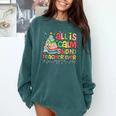 All Is Calm Said No Teacher Ever Book Christmas Tree Comfort Colors Sweatshirt Chalky Mint
